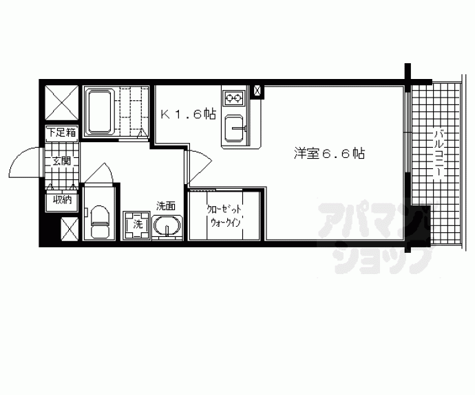 【アスヴェル京都烏丸五条】間取