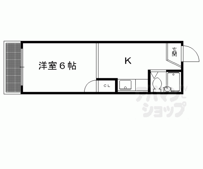 【衣笠氷室町マンション】間取