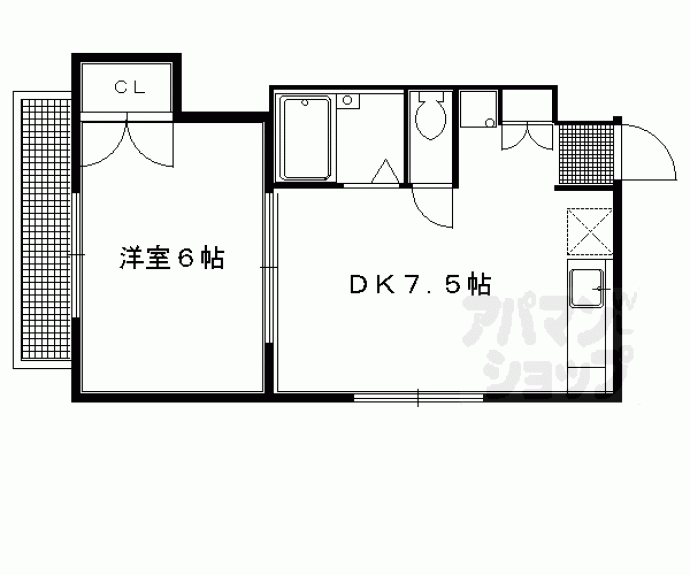 【下立売通大宮西入ル浮田町マンション】間取