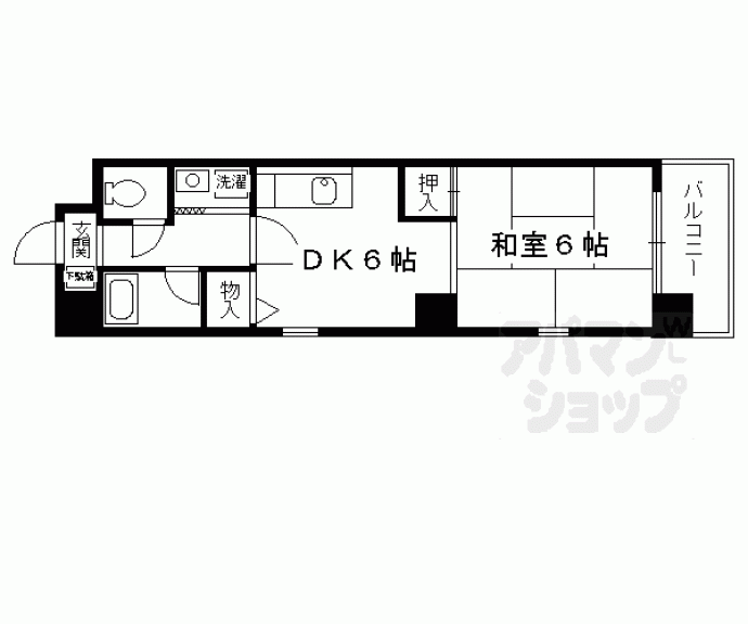 【南門前町マンション】間取