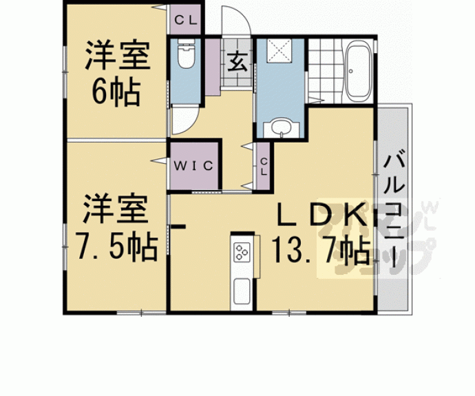 【アドミラブールＡ・Ｂ棟】間取