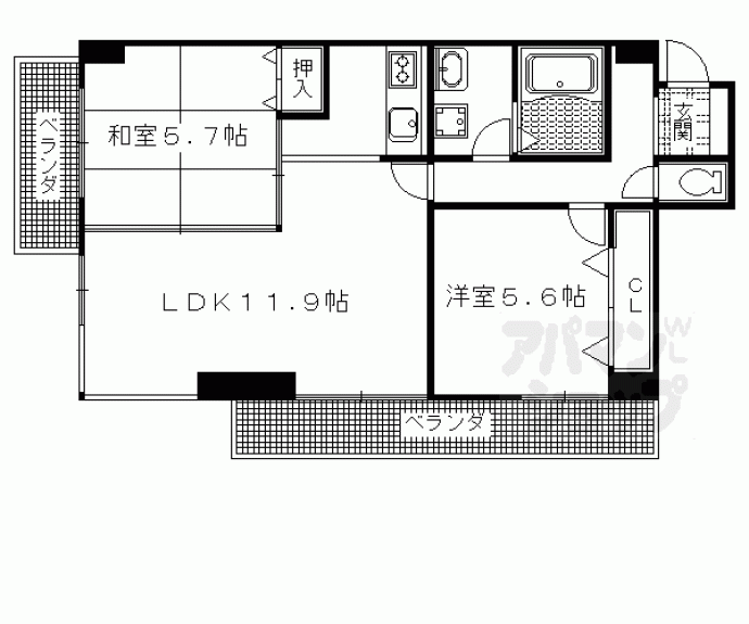 【川端マンション】間取