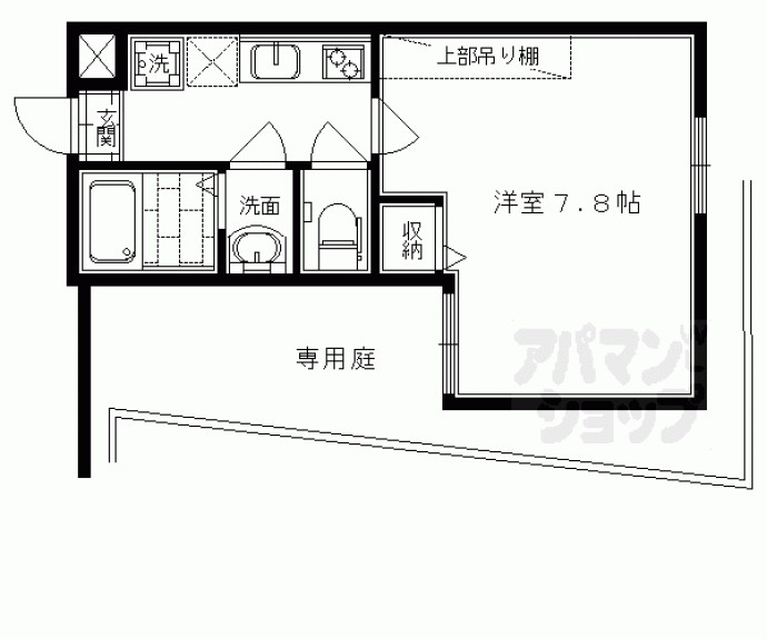 【フラッティ堀川高辻】間取