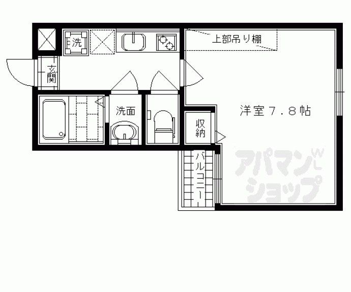 【フラッティ堀川高辻】間取