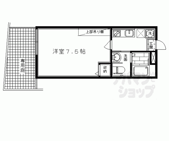 【フラッティ堀川高辻】間取