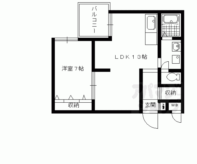 【ベルメゾン鴨川】間取