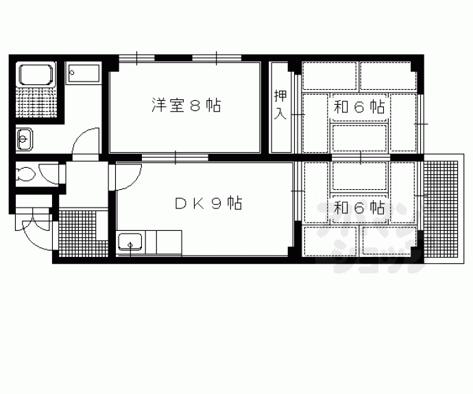 【コンフォール北白川Ⅱ】間取