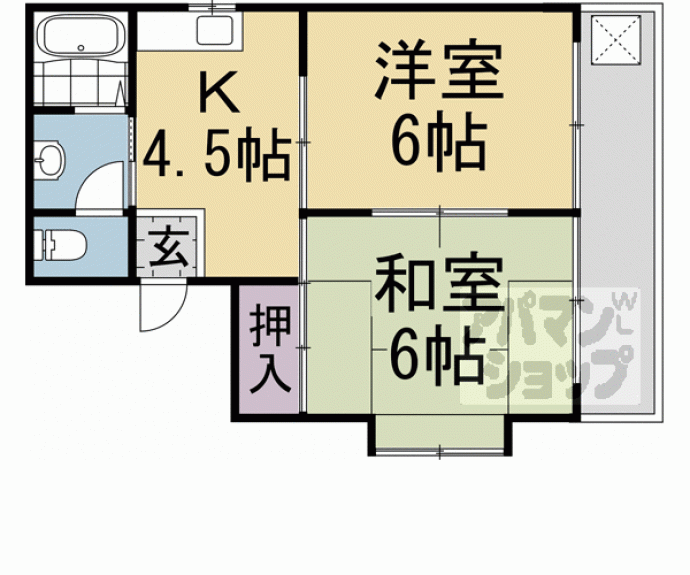 【サンルート岩倉】間取