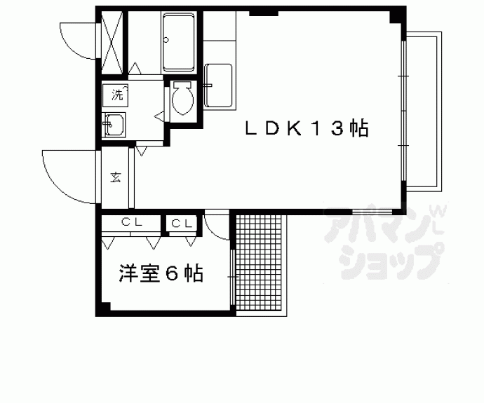 【プチドエル修学院】間取