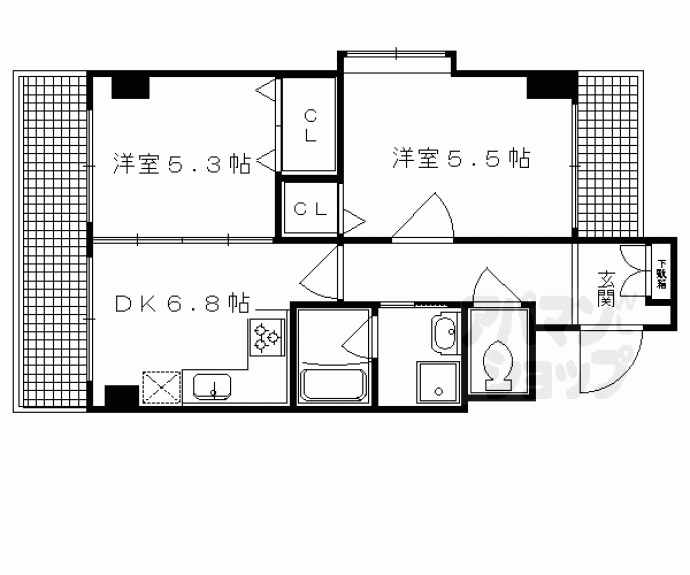 【ライオンズマンション京都西陣】間取