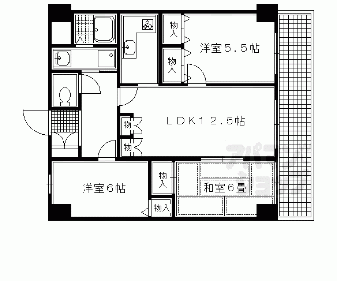 【ライオンズマンション西陣南】間取