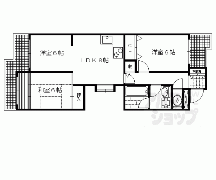 【ライオンズマンション烏丸西】間取