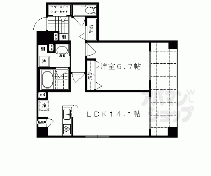 【エイペックス京都西陣】間取