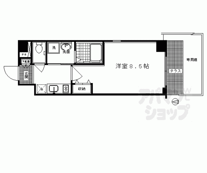 【エイペックス京都西陣】間取