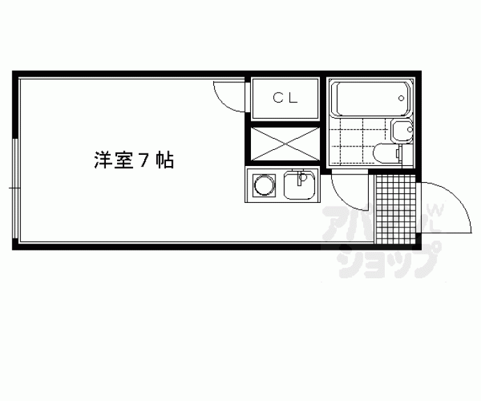 【パインフィールド北白川Ⅰ・Ⅱ】間取