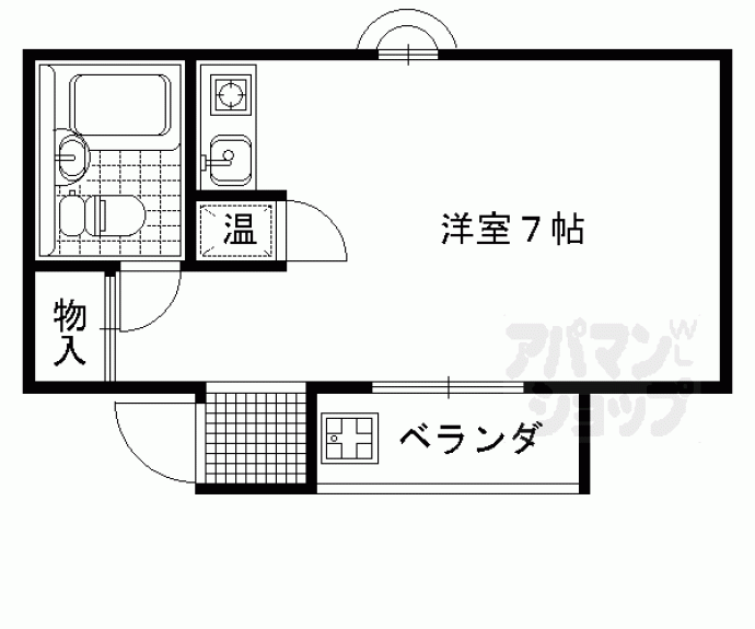 【パインフィールド北白川Ⅰ・Ⅱ】間取