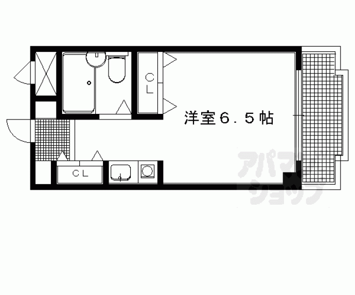 【おおきに百万遍サニーアパートメント】間取