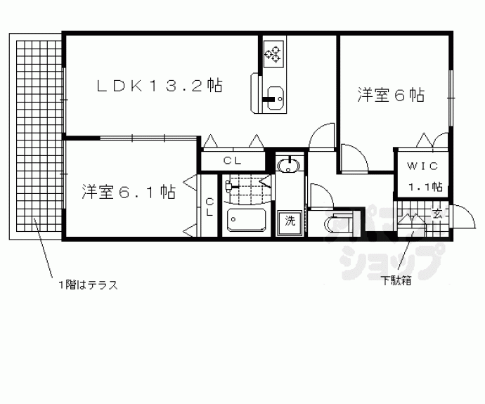 【ザ・ガーデン下鴨】間取