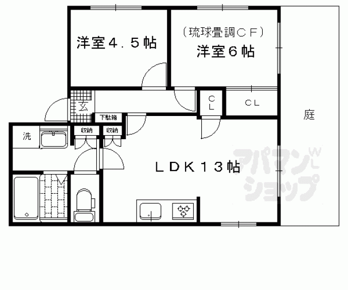 【ジュネス下鴨】間取