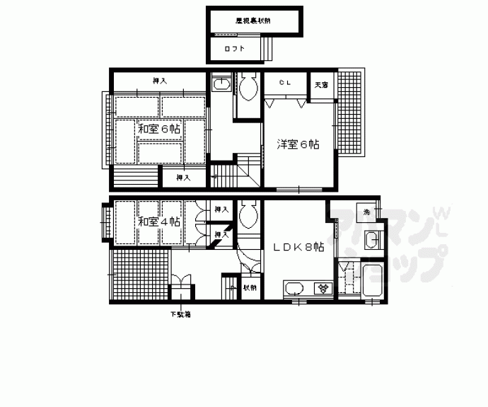 【新丸太町貸家４９－２】間取