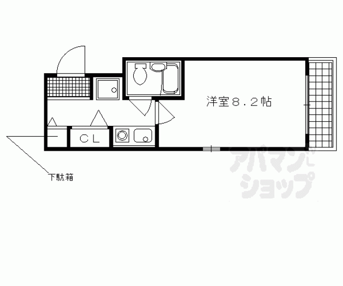 【ＤＥＴＯＭ－１西陣聚楽Ⅱ】間取