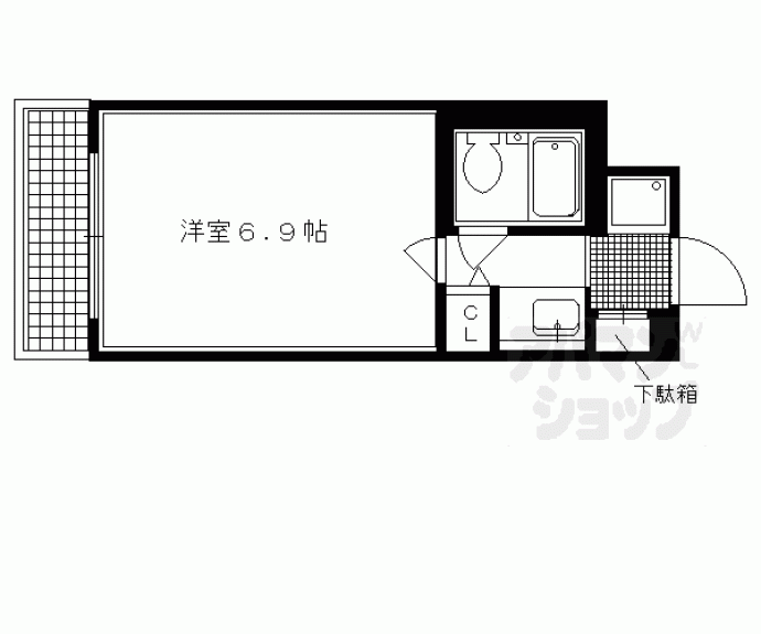 【ＤＥＴＯＭ－１西陣聚楽Ⅱ】間取