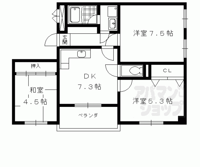 【エレガンスコート下鴨】間取