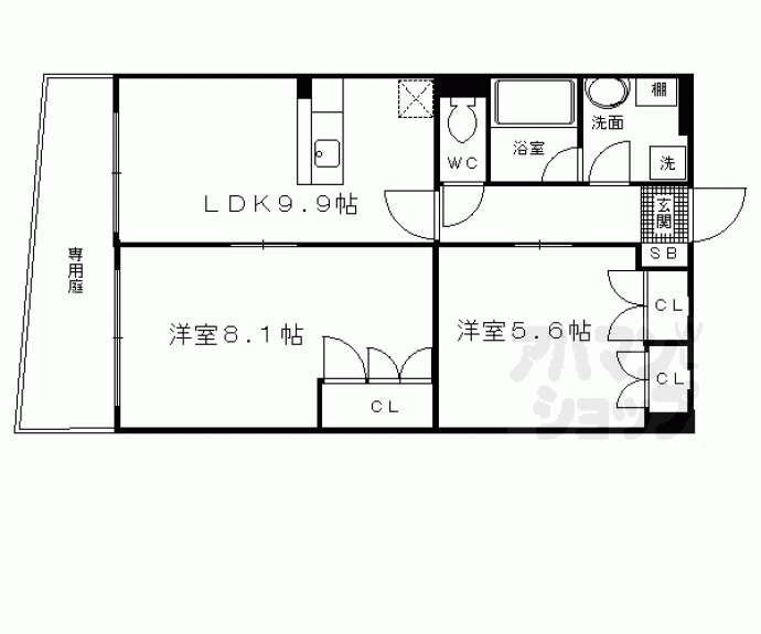 【ヴェルデ山科】間取