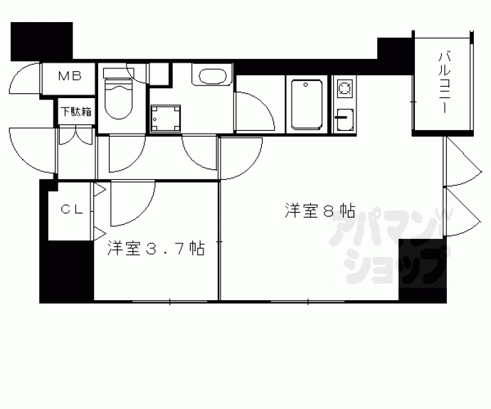 【アクシルコート堀川今出川】間取