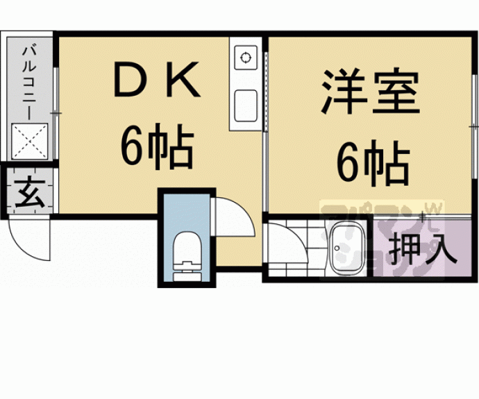 【シェモア北白川】間取