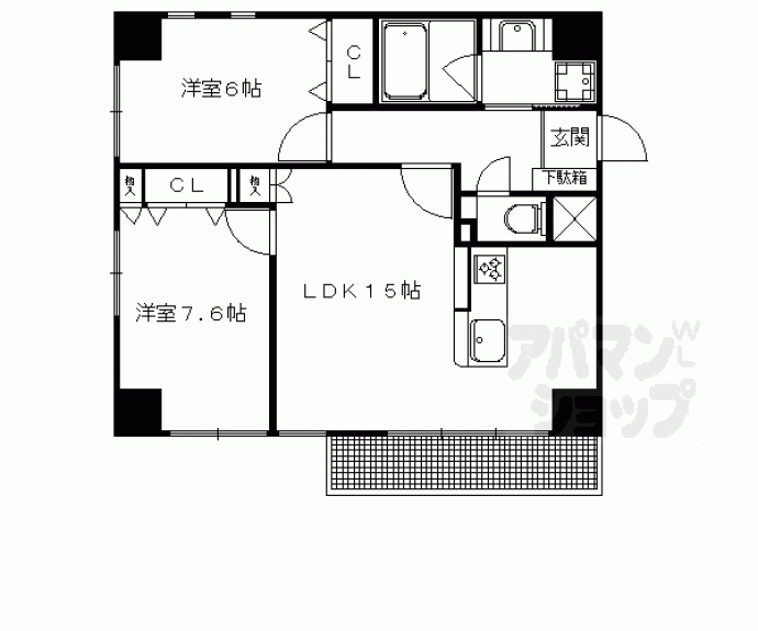 【ライオンズ西洞院五条】間取