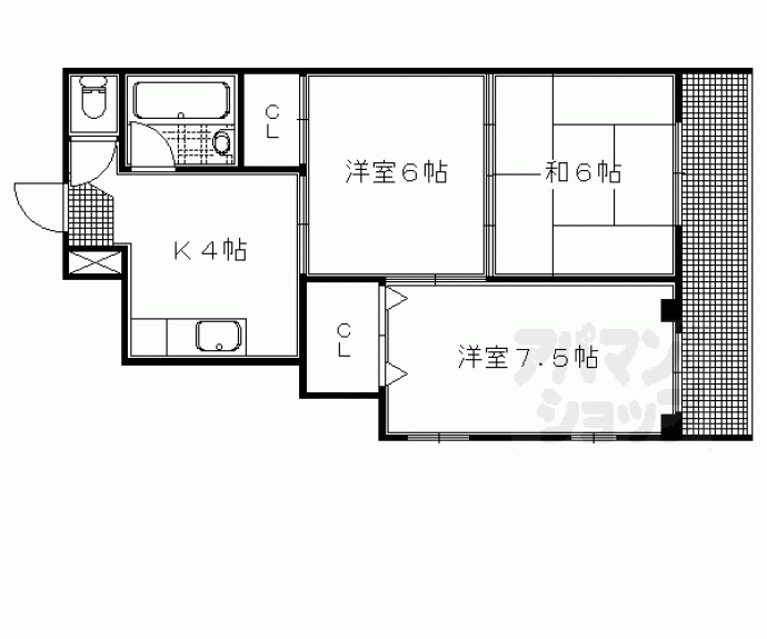 【サンチェリー高田Ⅰ】間取