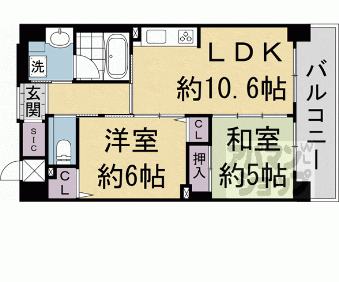 【エイジングコート淀城公園】間取