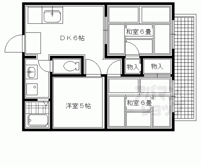 【ヒカハイム宝ヶ池Ａ・Ｂ】間取