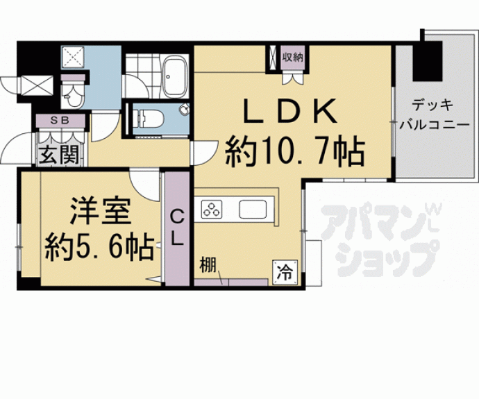 【ヴィルヌーブ堀川五条】間取