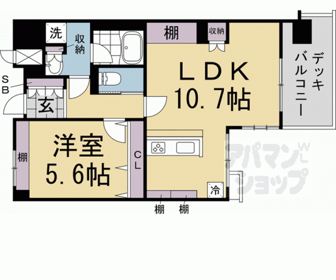 【ヴィルヌーブ堀川五条】間取