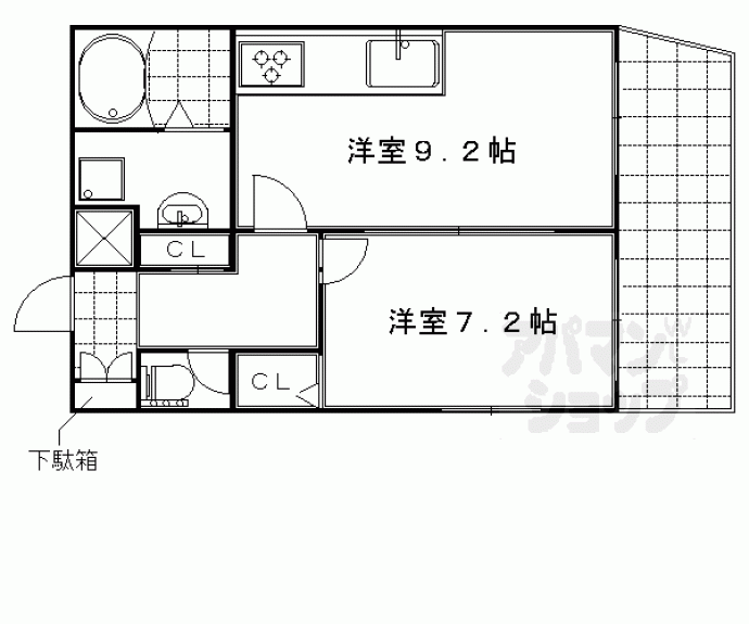 【井筒ホームズ河原町】間取