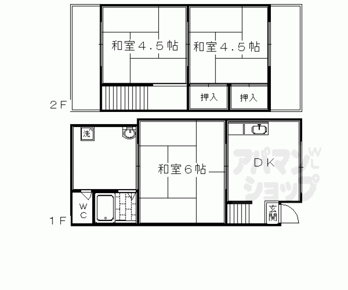 【上鳥羽高畠町貸家】間取