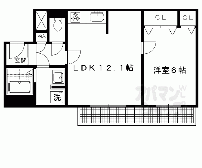 【パレロワイヤル聖護院】間取