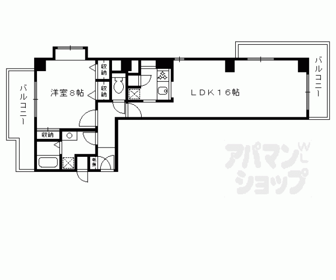 【パレロワイヤル聖護院】間取