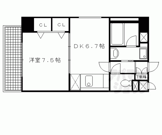 【ライオンズマンション四条西洞院】間取