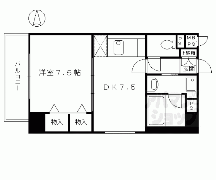 【ライオンズマンション四条西洞院】間取