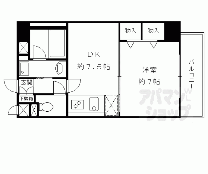 【ライオンズマンション四条西洞院】間取