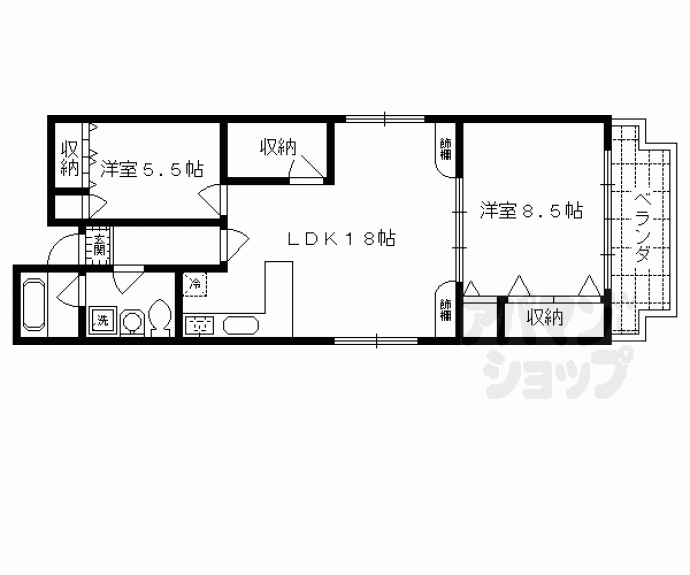 【ＦＯＲＵＭ夷川】間取