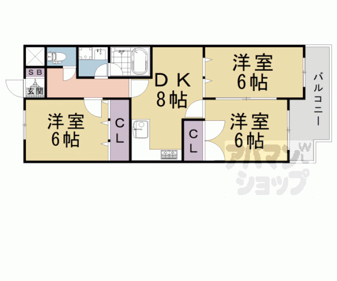 【フロイデン北大路】間取