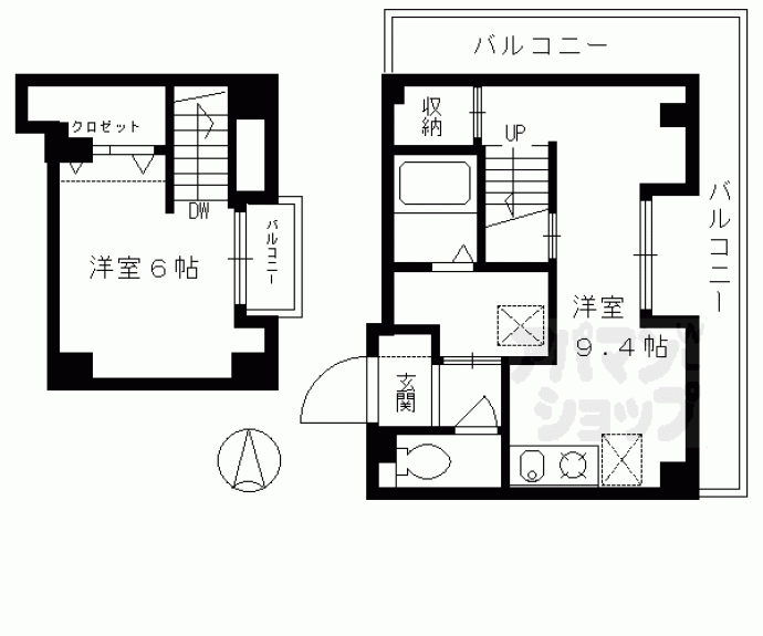 【バインオークＭＥＴＳ】間取