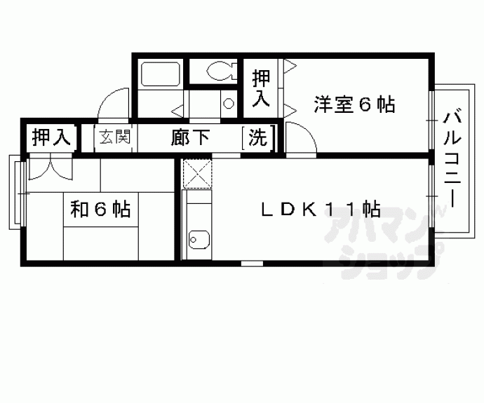 【セジュール久宝寺】間取