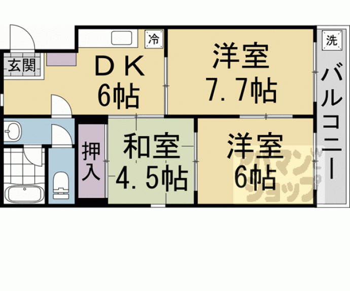 【サンマンションナリマチ】間取