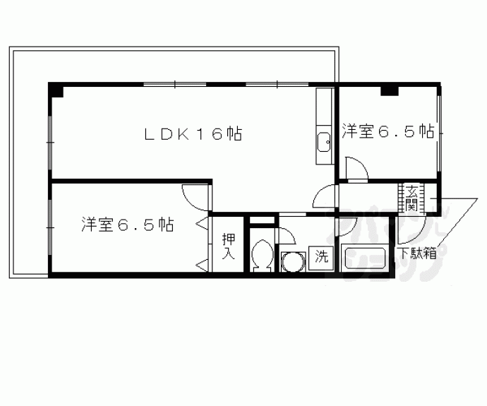 【伏水ハイツ】間取