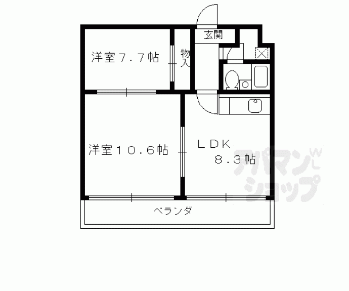 【エグザス伏見】間取